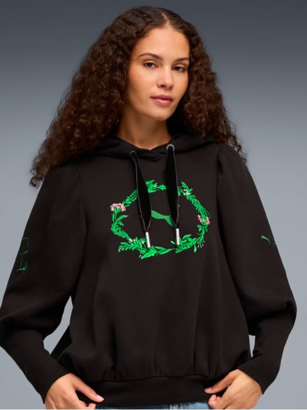 Puma x Wicked Elphie women’s pullover hoodie in black